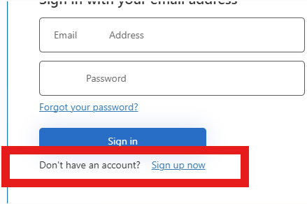 A screen shot of a login page

Description automatically generated